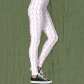Pink Awareness Ribbon Leggings