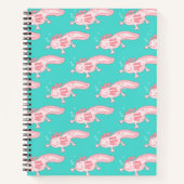 Pink Axolotl Pattern Notitieboek (Voorkant)