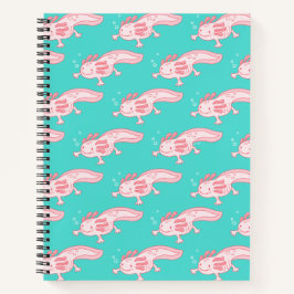Pink Axolotl Pattern Notitieboek