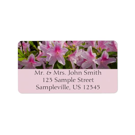 Pink Azalea Bush Etiket (Voorkant)