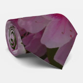 Pink Azalea Bush Spring Floral Stropdas (Opgerold)