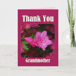 Pink Azalea Grandma Dank je wel Bedankkaart
