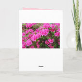 Pink Azalea Matron of Honor Dank je Bedankkaart (Achterkant)