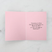 Pink Azalea Matron of Honor Dank je Bedankkaart (Binnen)