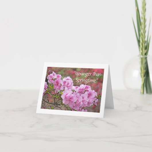 PINK AZALEAS BIRTHDAY CA KAART (Voorkant)