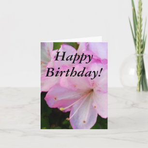 Pink Azaleas Birthday Kaart