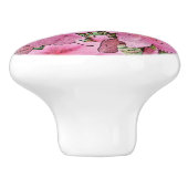 PINK AZALEAS CERAMIC PULL/KNOB CERAMIC KNOB KERAMISCHE KNOP (Zijkant)