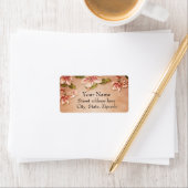 Pink Azaleas Floral op Whiskey Etiket (Insitu)