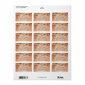 Pink Azaleas Floral op Whiskey Etiket (Full Sheet)