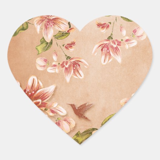 Pink Azaleas Floral op Whiskey Hart Sticker (Voorkant)