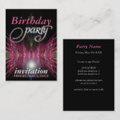 Pink Aztec Feathers Verjaardagsfeest Uitnodiging K (Voorkant / Achterkant)