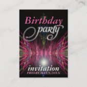 Pink Aztec Feathers Verjaardagsfeest Uitnodiging K (Voorkant)