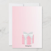 Pink Baby Angel Baby shower Uitnodiging (Achterkant)