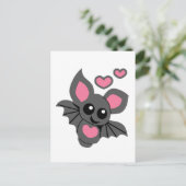 Pink Baby Bat Briefkaart (Staand voorkant)
