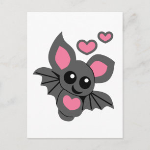 Pink Baby Bat Briefkaart