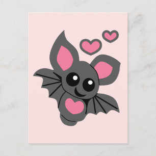 Pink Baby Bat Briefkaart