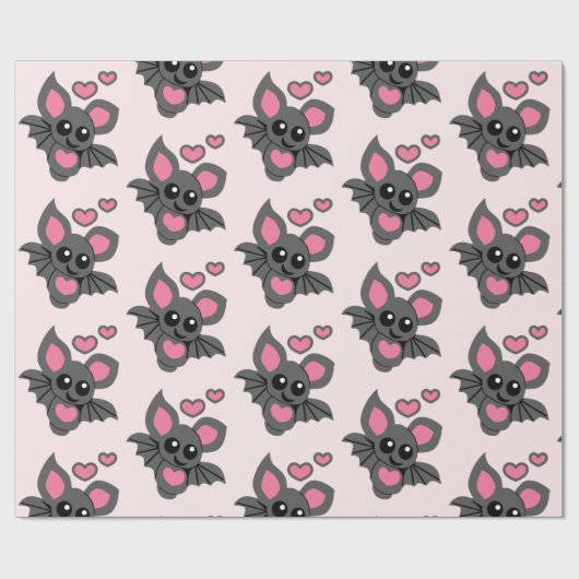 Pink Baby Bat Cadeaupapier (Vlak)