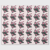 Pink Baby Bat Cadeaupapier (Vlak)