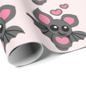 Pink Baby Bat Cadeaupapier (Rol Hoek)