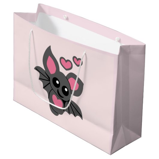 Pink Baby Bat Groot Cadeauzakje (Voorkant Gekanteld)