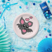 Pink Baby Bat Papieren Bordje (Feest)