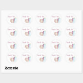 PInk Baby, dikker & bottelaars Ronde Sticker (Vel)