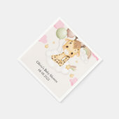 PINK BABY GIRAFFE BABY SHOWER  SERVET (Hoek)