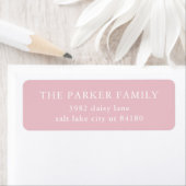 Pink Baby Girl Birth Announcement Envelope Etiket (Insitu)