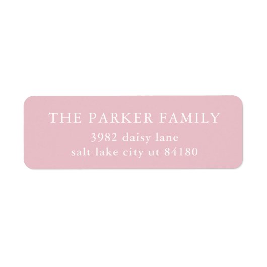 Pink Baby Girl Birth Announcement Envelope Etiket (Voorkant)