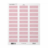 Pink Baby Girl Birth Announcement Envelope Etiket (Full Sheet)