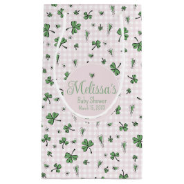 Pink Baby Girl Irish Clovers Baby shower Klein Cadeauzakje
