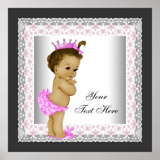 Pink  Baby Girl Princess Poster (Voorkant)