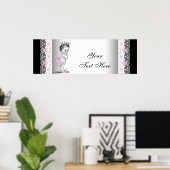 Pink  Baby Girl Princess Poster (Thuiskantoor)
