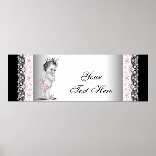 Pink  Baby Girl Princess Poster (Voorkant)