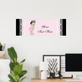 Pink  Baby Girl Princess Poster (Thuiskantoor)