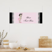 Pink  Baby Girl Princess Poster (Keuken)