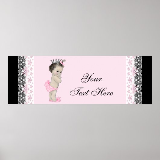 Pink  Baby Girl Princess Poster (Voorkant)