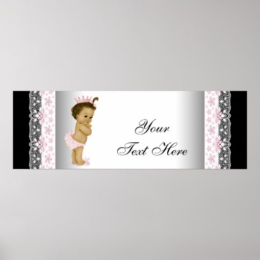 Pink  Baby Girl Princess Poster (Voorkant)