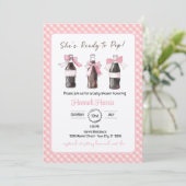 Pink Baby Girl Soda Ready to POP Baby Shower  Kaart (Staand voorkant)