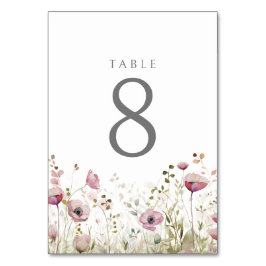 Pink Baby In Bloom Floral Wildflower Baby Shower Kaart