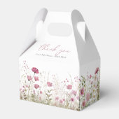 Pink Baby In Bloom Wildflower Baby Shower Gable Bedankdoosjes (Achterkant)