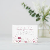 Pink Baby In Bloom Wildflower Books For Baby Informatiekaartje (Staand voorkant)