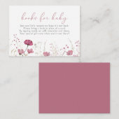 Pink Baby In Bloom Wildflower Books For Baby Informatiekaartje (Voorkant / Achterkant)