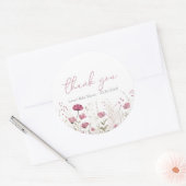 Pink Baby In Bloom Wildflower Shower Favor Sticker (Envelop)