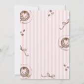 Pink Baby Is Brewing Coffee Baby Shower Invitation Kaart (Achterkant)