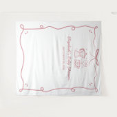 Pink Baby Is Brewing Coffee Baby Shower Wandkleed (Voorkant (horizontaal))