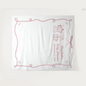 Pink Baby Is Brewing Coffee Baby Shower Wandkleed (Voorkant (horizontaal))