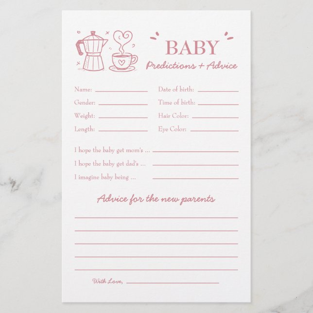 Pink Baby Is Brewing Coffee Predictions and Advice (Voorkant)