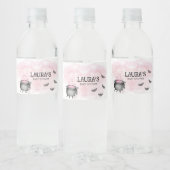 Pink Baby is Brewing Halloween Baby Shower Waterfles Etiket (Flessen)
