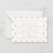 Pink Baby It's Cold Outside Baby Shower Thank You Notitiekaartje (Achterkant)